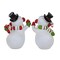 Transpac 6.25 In Happy Snowman Christmas Figurine Set , Christmas Decor Christmas Candy Cane Coal Buttons
